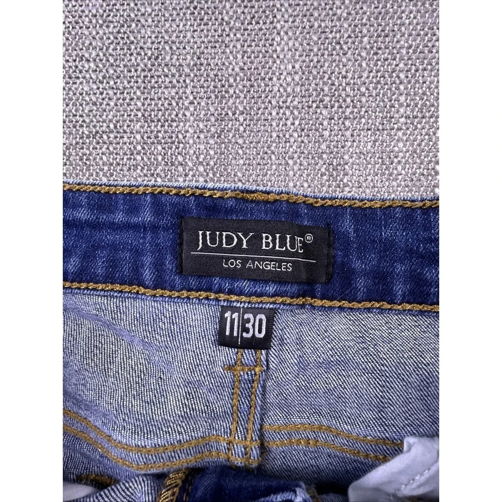 Judy Blue Jeans Women‎ 11 Blue Distressed Skinny Fit Boho City Preppy